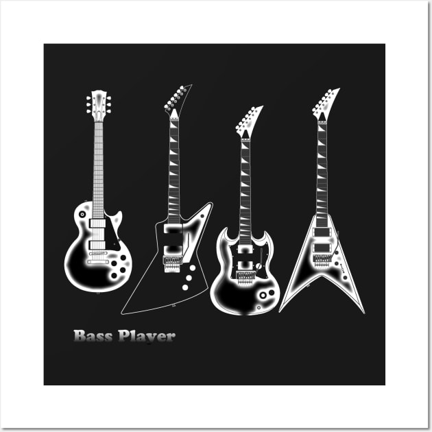 Bass Guitar, bass player Wall Art by hottehue